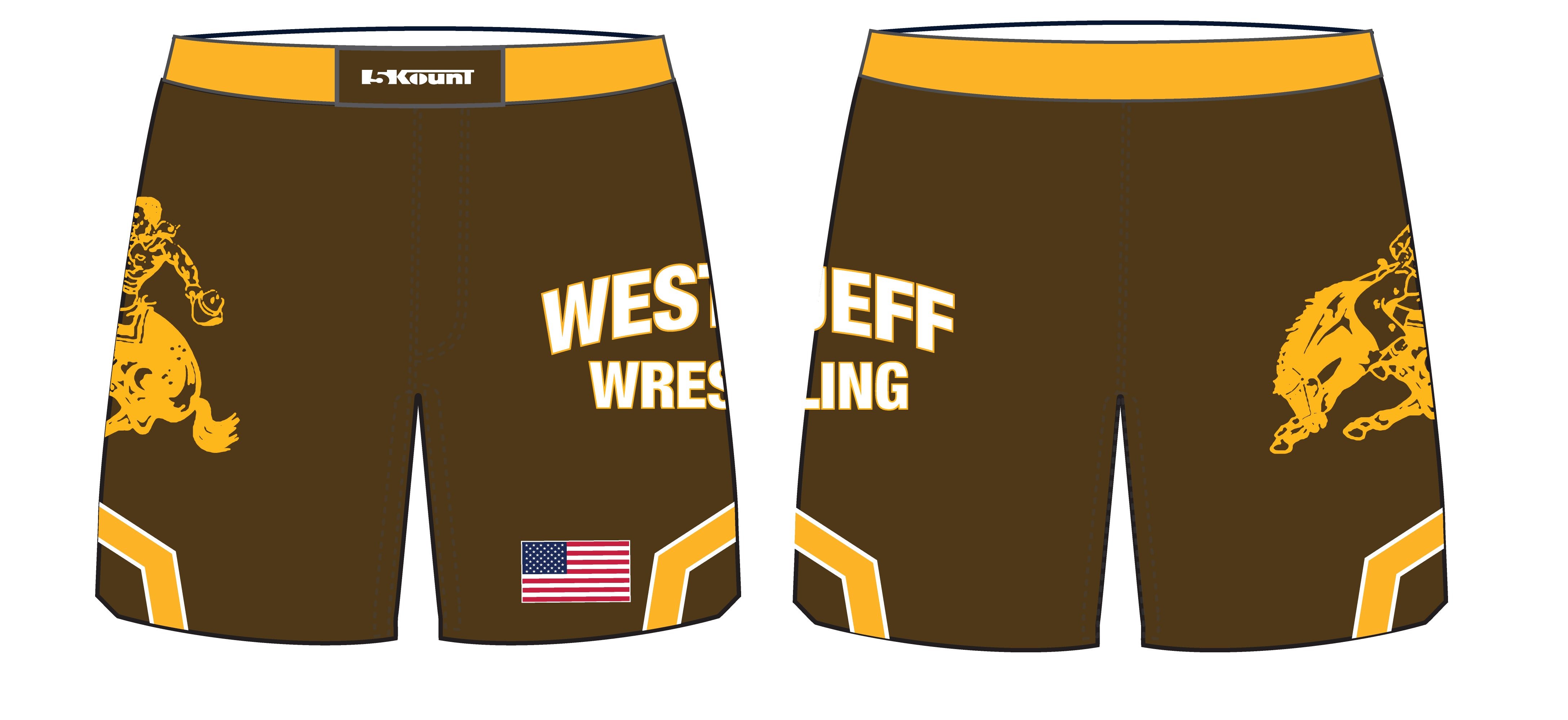 Download West Jefferson Wrestling Sublimated Fight Shorts 5kount