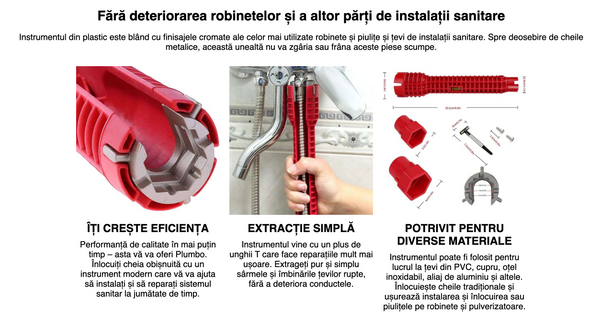 instrument multifunctional instalatii sanitare, tevi, robinete