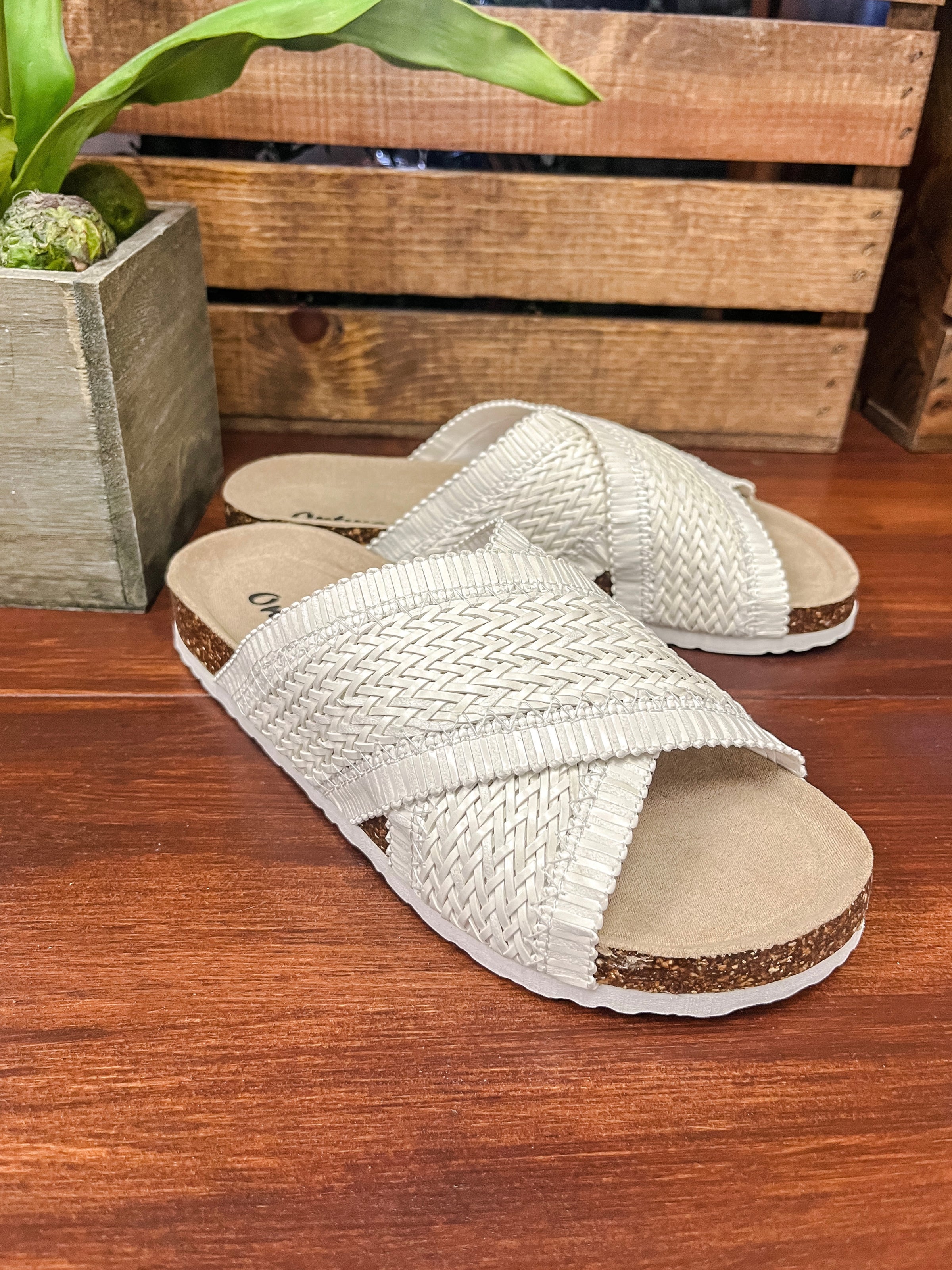 Bork White Woven Sandals – Jaded Layne Boutique