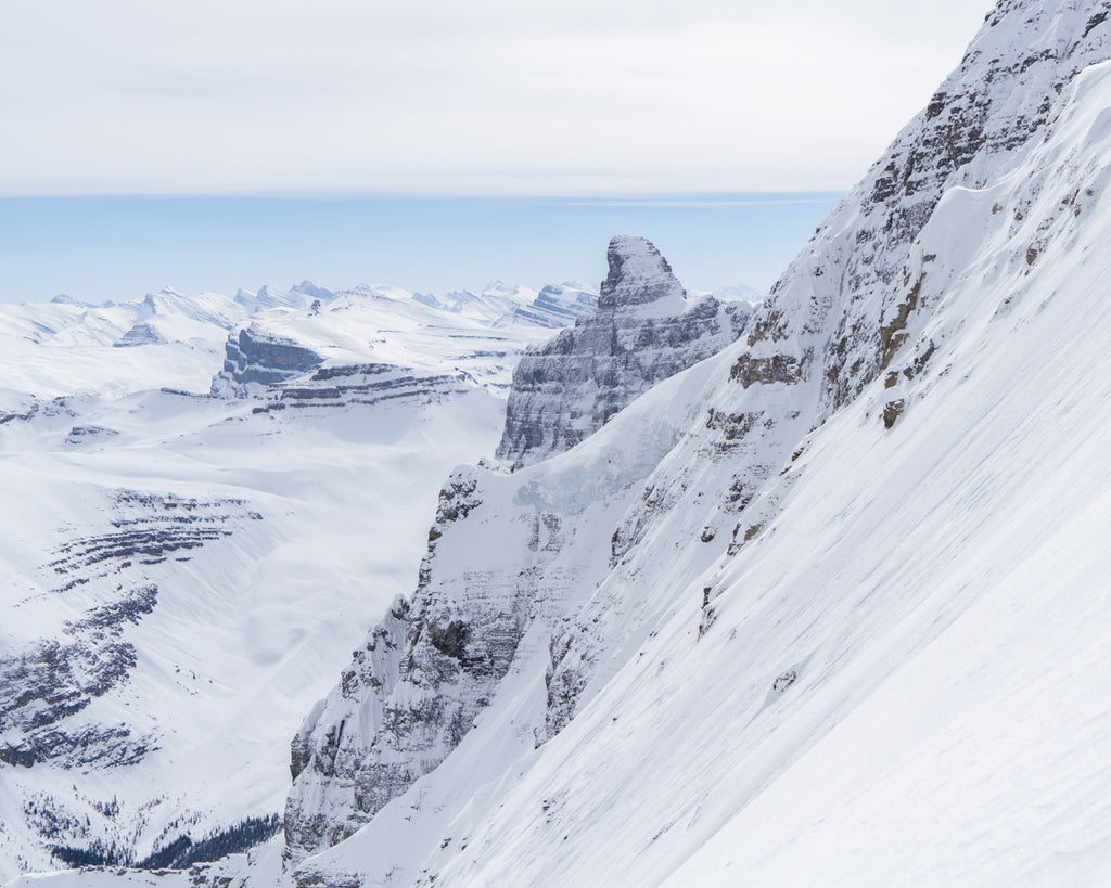 Topping out the Mega Couloir Mount Murchison