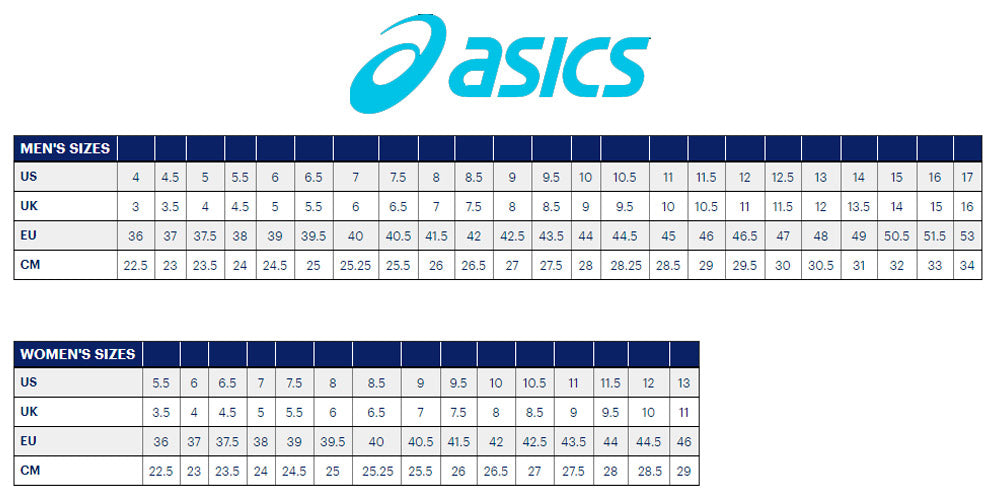 Asics Sizing Chart