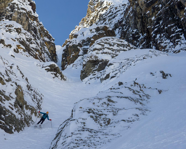 Top of Gutentight couloir bow peak