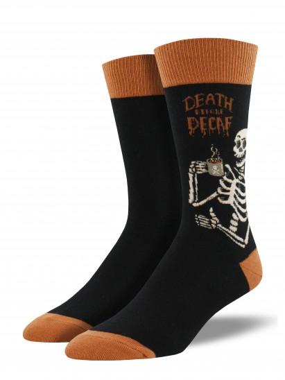 Men's Death Before Decaf Graphic Socks