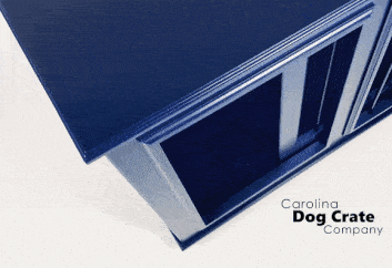 Sliding Door for your custom dog crate kennel furniture because barn doors are hideous.