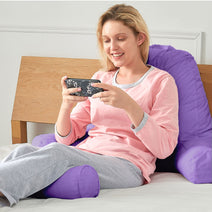 Cheer Collection Extra Large Hollow Fiber TV Pillow and Reading with Bolster & Backrest Nav Image 38