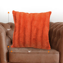 Cheer Collection Faux Fur Throw Pillow Cover - Multiple Colors & Sizes Available Nav Image 53