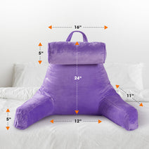 Cheer Collection Extra Large Hollow Fiber TV Pillow and Reading with Bolster & Backrest Nav Image 39