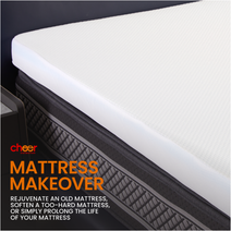 Cheer Collection 4 Inch Gel Infused Memory Foam Bed Topper with Washable Bamboo Cover Nav Image 5