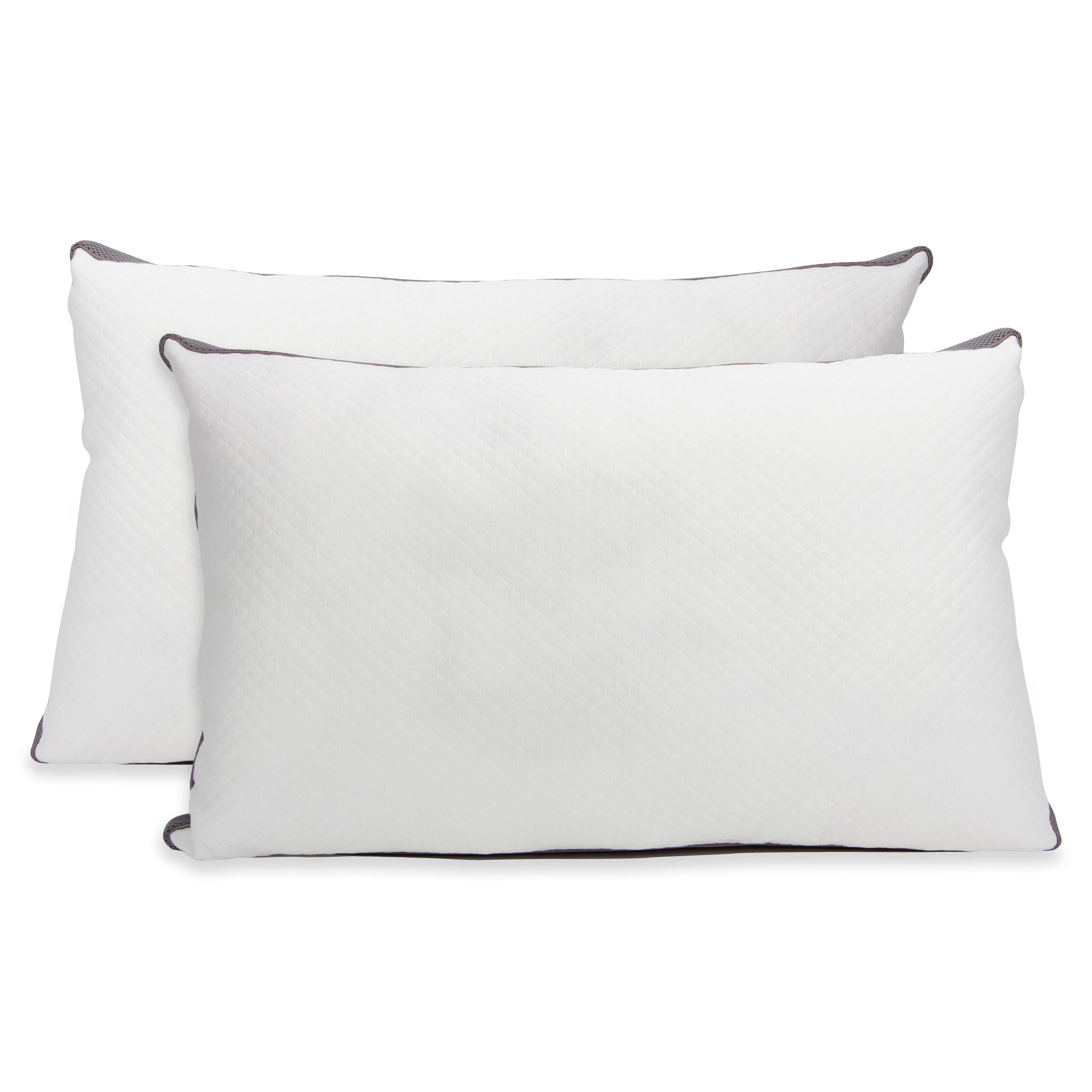 Cheer Collection Memory Foam Ventilated Cooling Gel Pillow - White