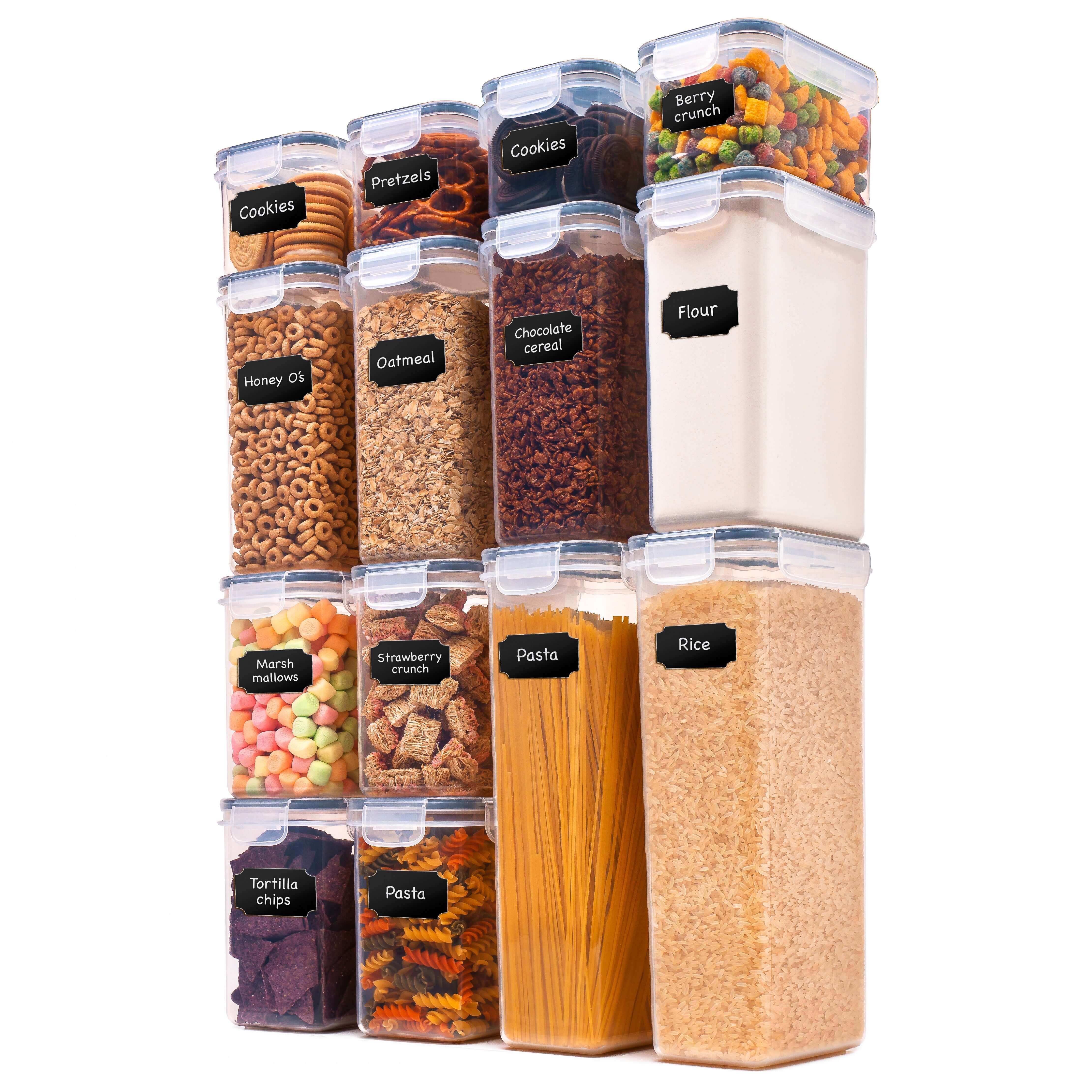 Cheer Collection Set of 7 Airtight Food Storage Containers plus Dry Erase  Marker and Labels, 1 - Foods Co.