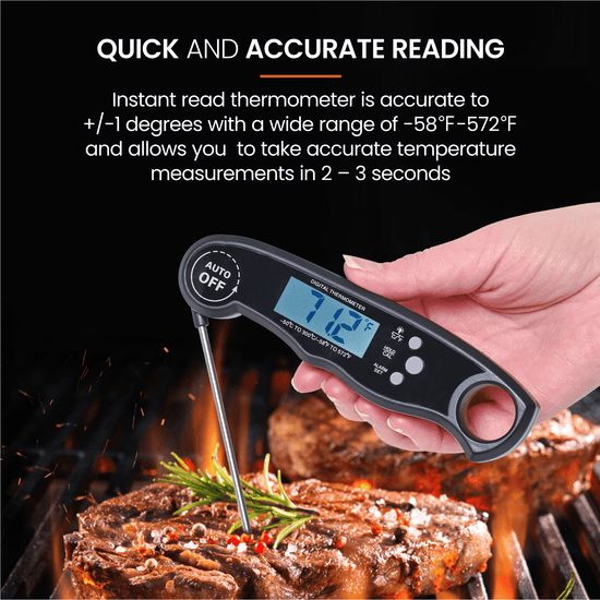Meat Thermometer for Cooking Food Thermometer Digital Instant Read Kitchen  Cooking Thermometer with Backlight LCD for