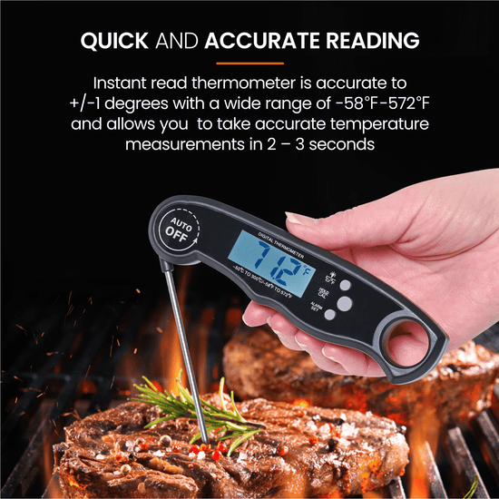  12 Meat Thermometer for Cooking Instant Read Long