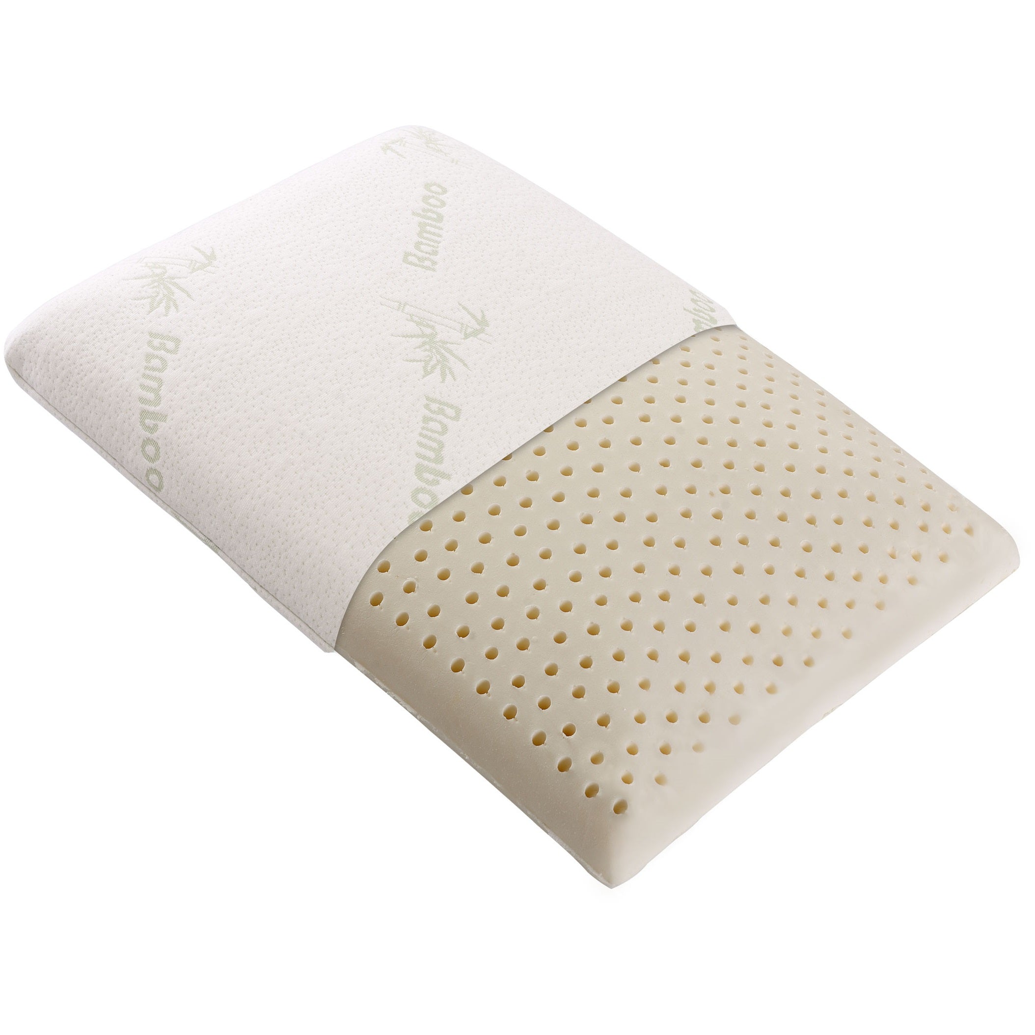 Cheer Collection Natural Latex Foam Pillow with Washable Cover