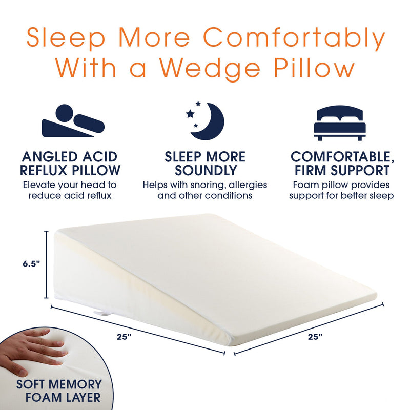 Cheer Collection Memory Foam Bed Wedge Pillow - Cheer Collection