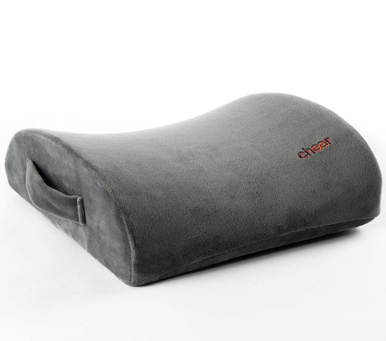 Cheer Collection Foot Rest Cushion Under Desk Memory Foam Pillow for Sore Feet - Grey