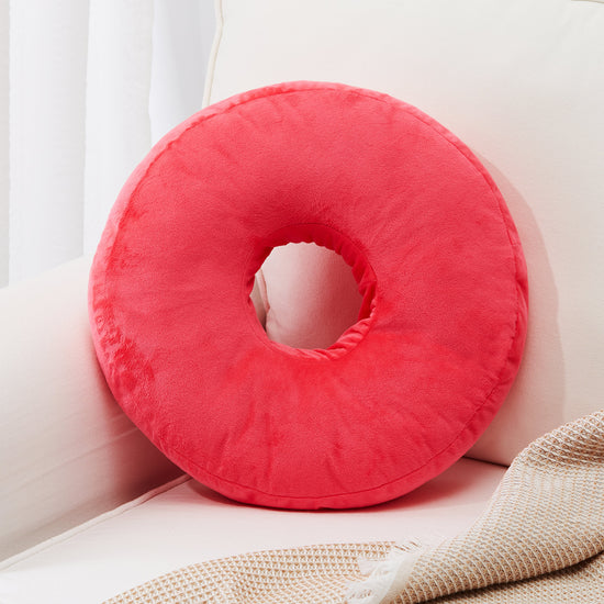 Cheer Collection Round Donut Pillow - Pink