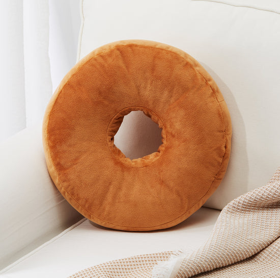 Cheer Collection Round Donut Pillow - Purple