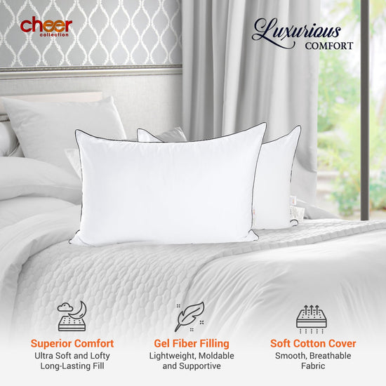 Cheer Collection Down Alternative Pillows (Set of 4) - Standard