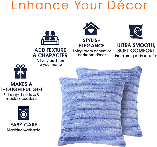 Cheer Collection Couch Pillow with White Pillowcase (Set of 2/28x28)