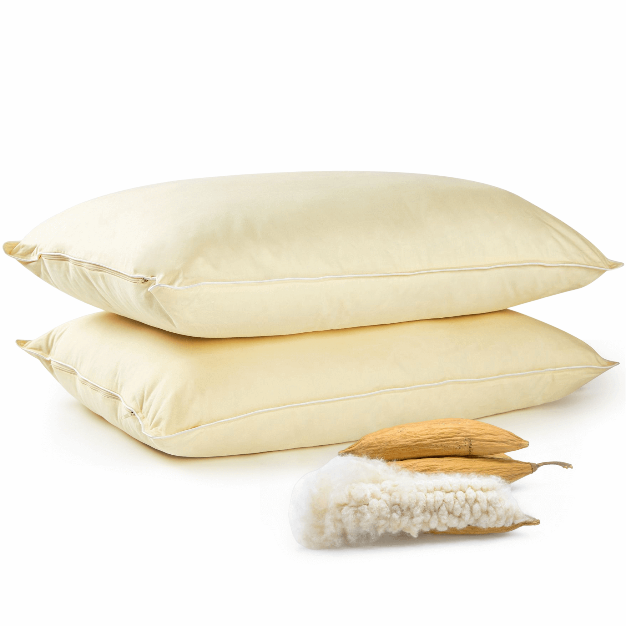 Kapok Neck Roll Pillow with 100% Organic Cotton Fabric – Bean Products