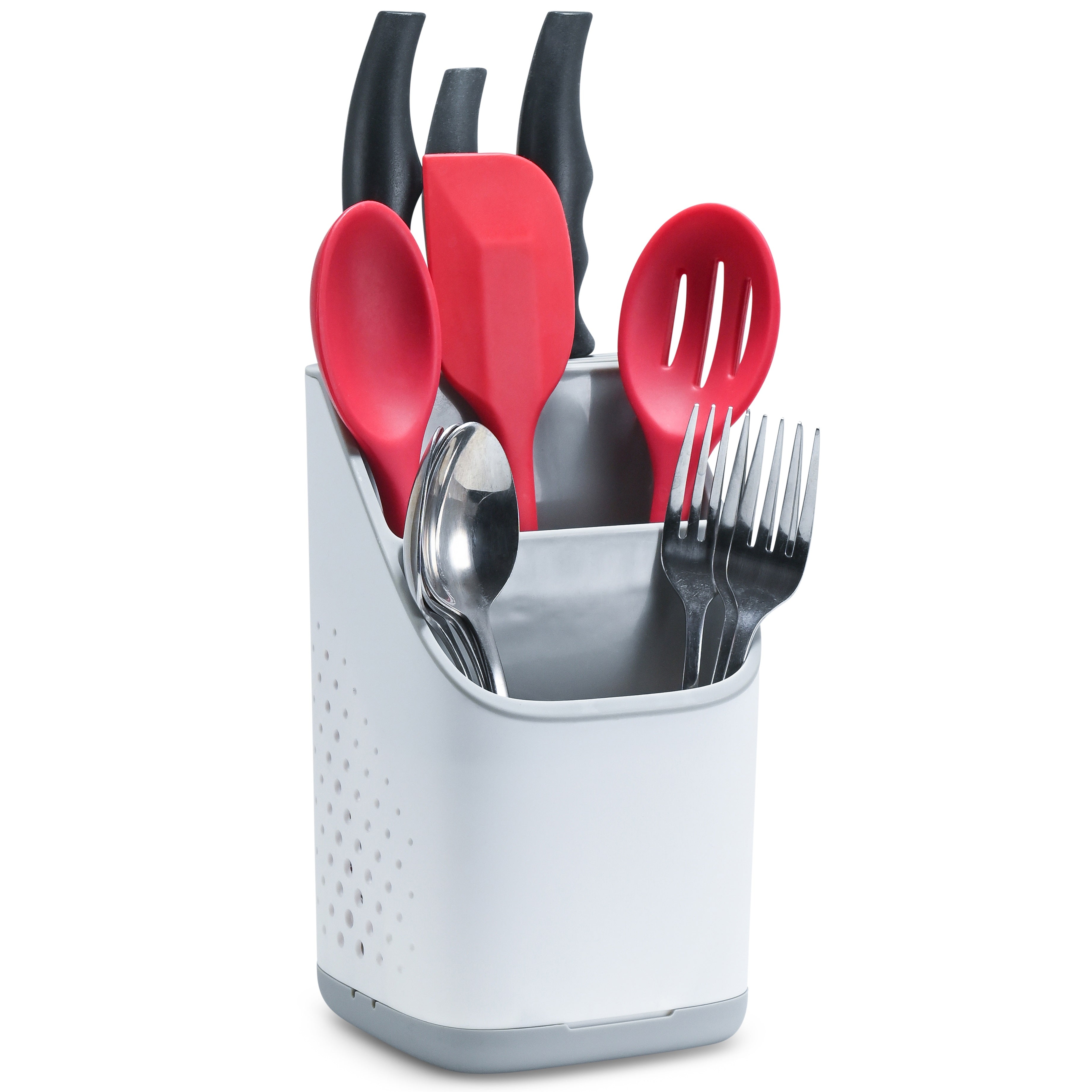 Cheer Collection Kitchen Drawer Knife Organizer (gray) : Target