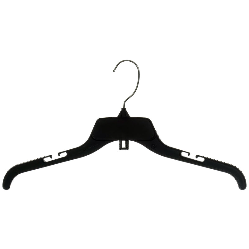 Mainetti 6010, 10 Black Plastic, Pant Skirt Slack Bottom Hangers