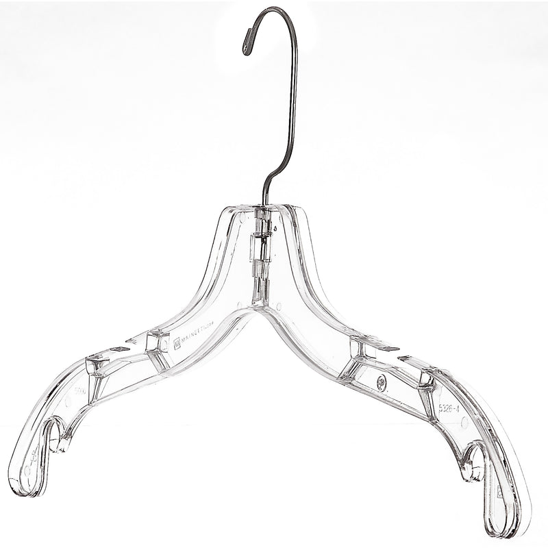 Wholesale Heavy Duty 17 Plastic Coat Hangers - Clear