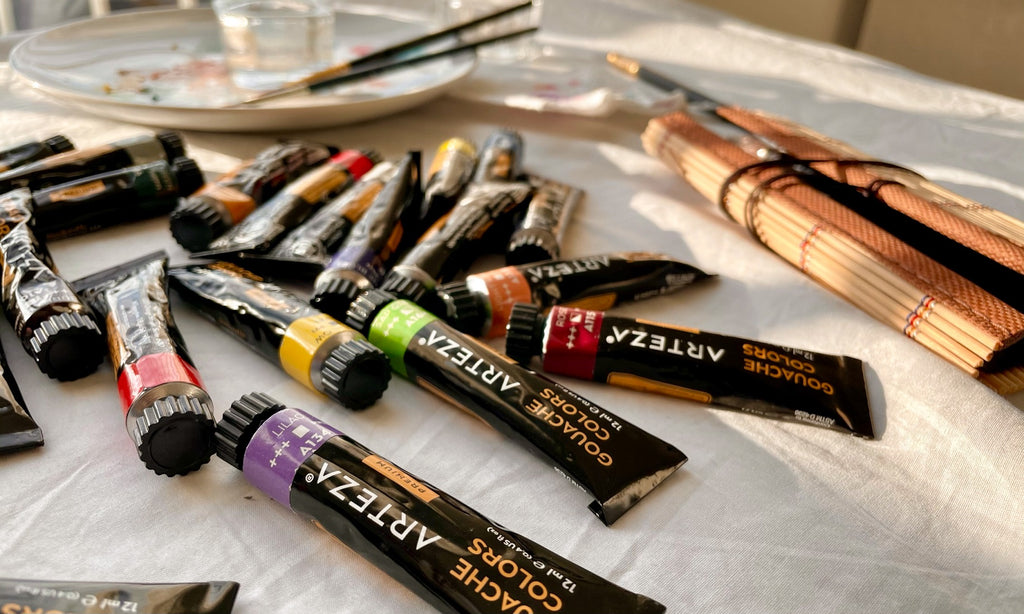 Arteza Gouache paint tubes review