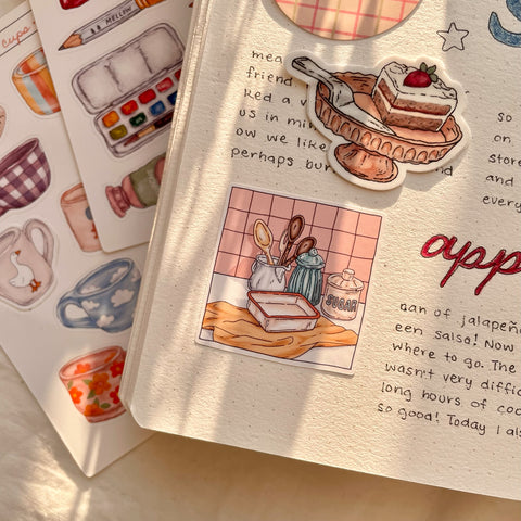 Stickers are a simple and quick way to decorate your bullet journal spread, without having to draw. Create pretty bujo pages with aesthetic stickers from Mellow Days