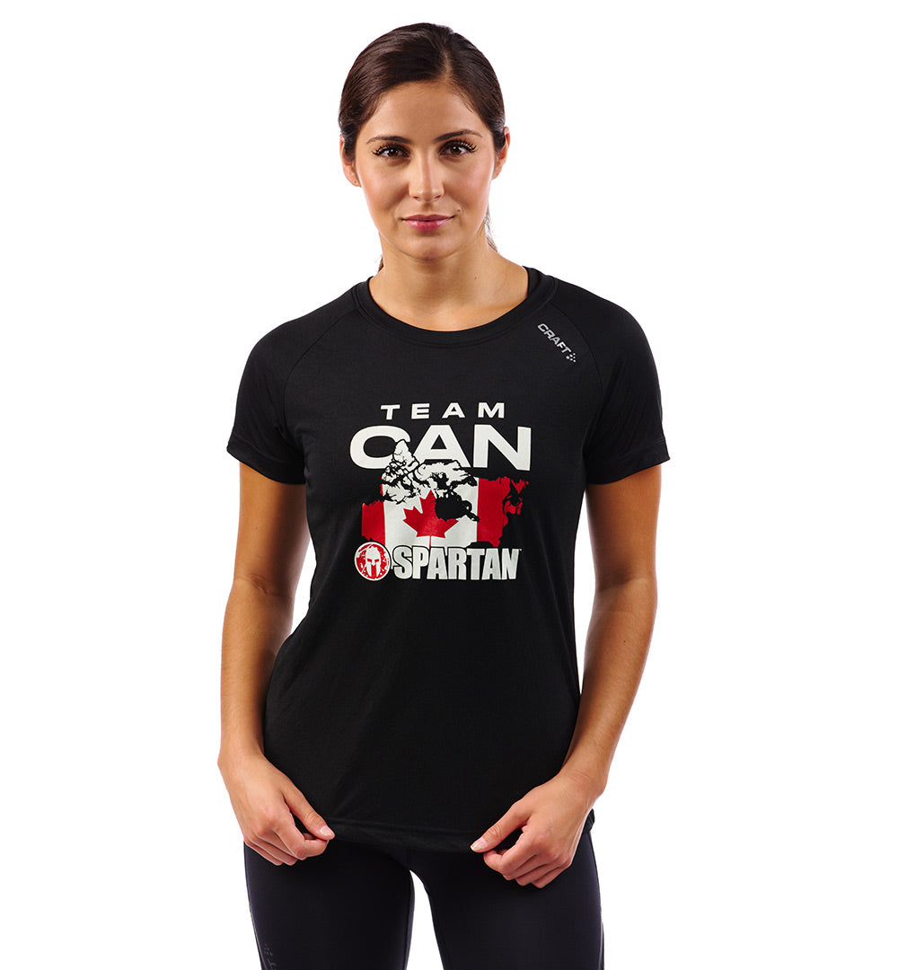 Spartan カナダチームtシャツ 女性用 ブラック Spartan Shop International