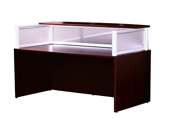 Mahogany Reception Desk By Boss Office Products Furnsy Furnsy
