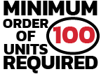 Minimum order of 100 units required