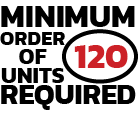 Minimum order of 120 units required