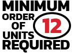 Minimum order of 12 units required.