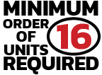 Minimum order of 16 units required