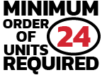 Minimum order of 24 units required
