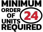 Minimum order 24 units required