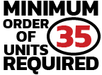 Minimum order of 35 units required