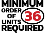 Minimum order of 36 units required