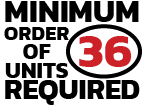 Minimum order 36 units required