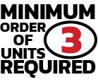 Minimum order of 3 units required