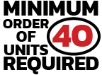 Minimum order of 40 units required
