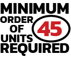 Minimum order of 45 units required