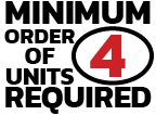 Minimum order of 4 units required