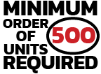 Minimum order of 500 units required