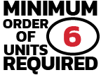 Minimum order of 6 units required.