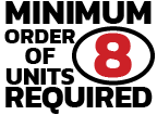 Minimum order of 8 units required