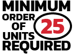 Minimum order of 25 units required.