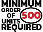 Minimum order of 500 units required.