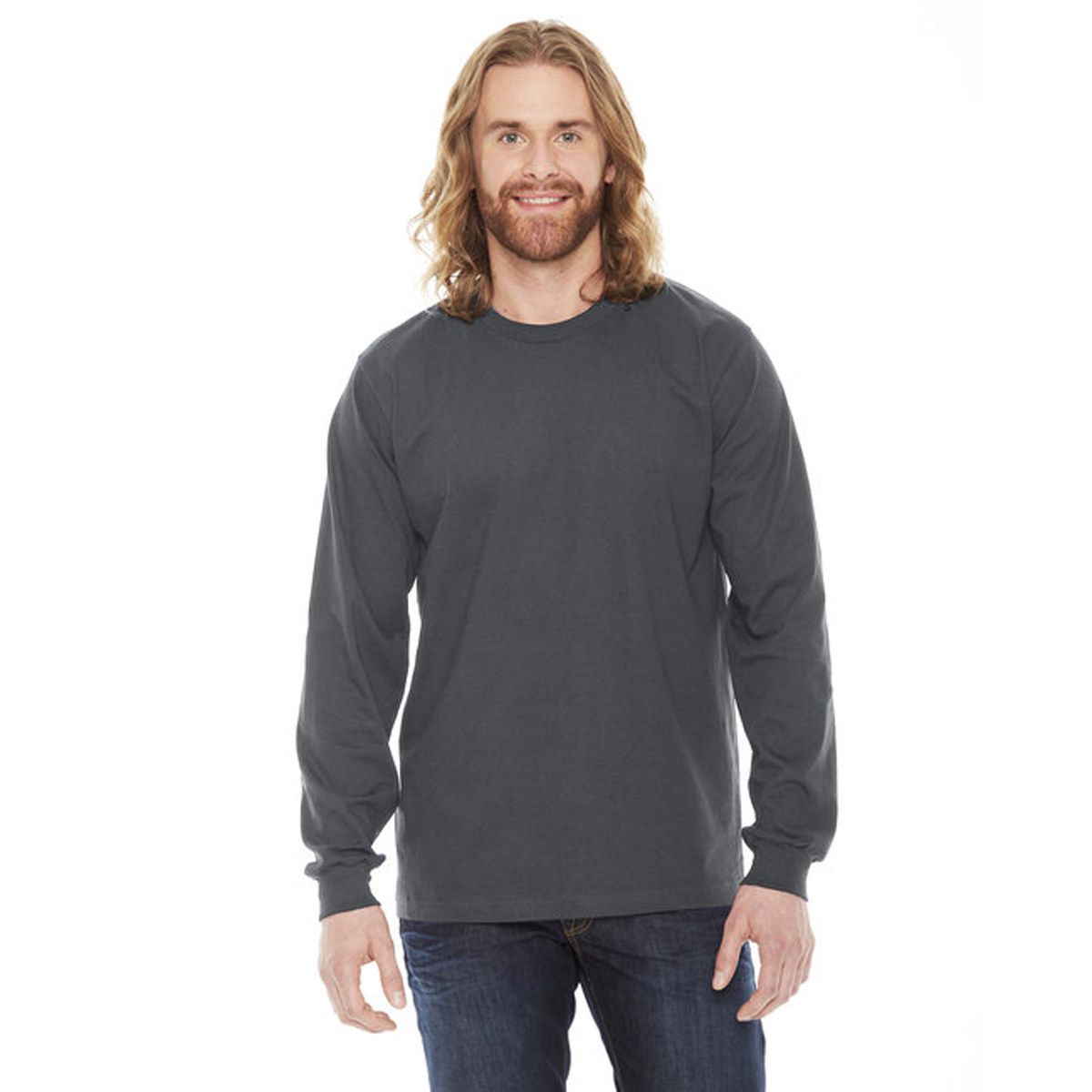 NEXT LEVEL APPAREL MEN'S COTTON LONG-SLEEVE CREW - ID Apparel